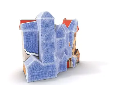 Charming European Village model pack Low-poly 3D model