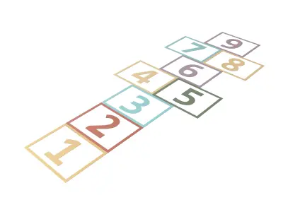 Hopscotch V1 001 Low-poly 3D model