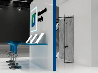 Mezzanine Exhibition booth 15x6 3D model