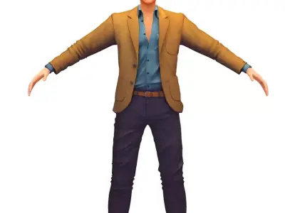 Cartoon High Poly Subdivision Avatar 018 3D Model Low-poly 3D model