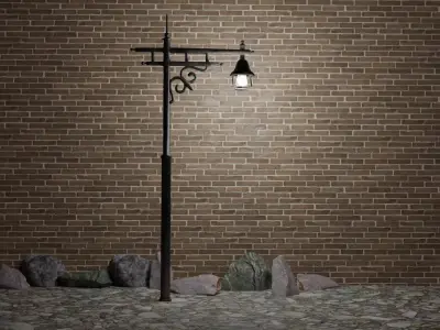 Old Street Lamp Free 3D model