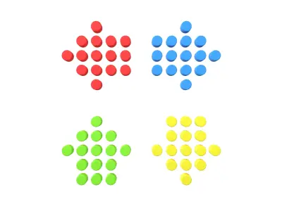 Arrow Dotted Style Symbol V1 003 Low-poly 3D model