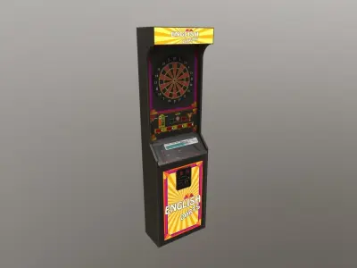 Low-Poly 80s Video Game Hall Pack Low-poly 3D model