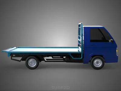 BAKKIE UTE 3 WAY WIDE DECK DROP SIDE LOAD BED PICKUP TRUCK BODY 3D model