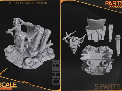 Chibi Scrabblet 3D print model