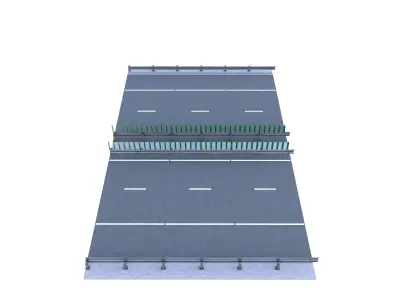 Tileable Freeway v1 Low-poly 3D model