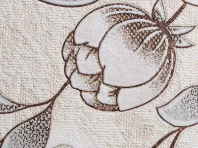 Taupe Floral Scroll Wallpaper  Texture