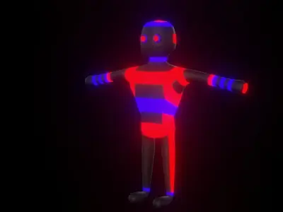 Neon NFT Character Low-poly 3D model