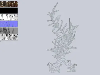 Fantasy plant Low-poly 3D model