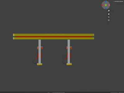 Retro Fuel Stop Low-poly 3D model