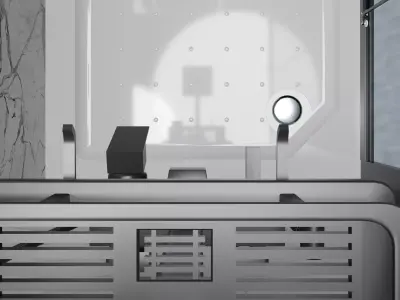 Super Modern Shower Cabin Glass Bathroom Set 3D model