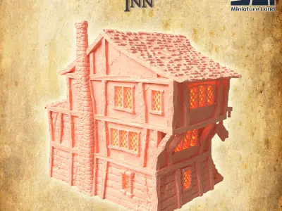 Old Bandit Inn  Tabletop Terrain 28 MM 3D print model