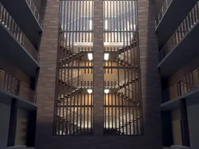 Residential building 3D model 16