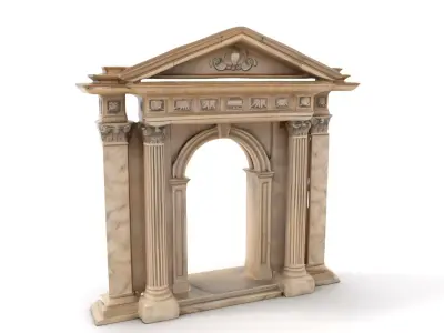 Elegant Stone Archway model pack Low-poly 3D model