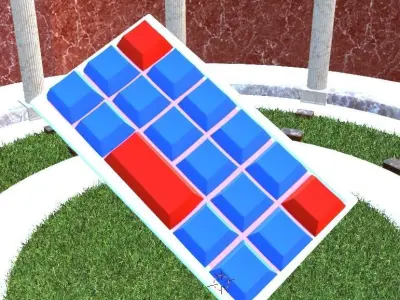 A keyboard in three-dimensional  3D model
