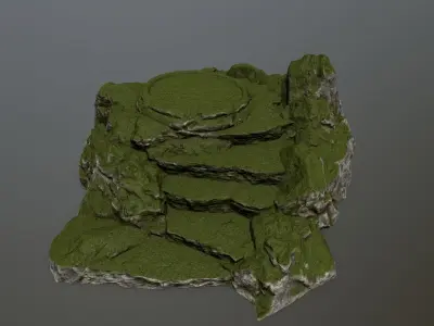 Ladder Ruin Low-poly 3D model 3