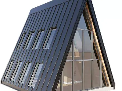 triangular house 3D model