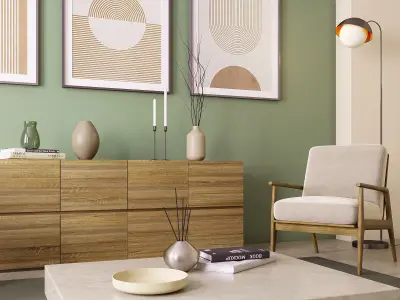 Interior Living Room Scene 15 3D model