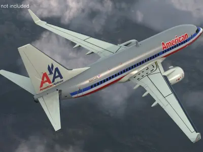  American Airlines Boeing 737-700 with Interior Rigged 