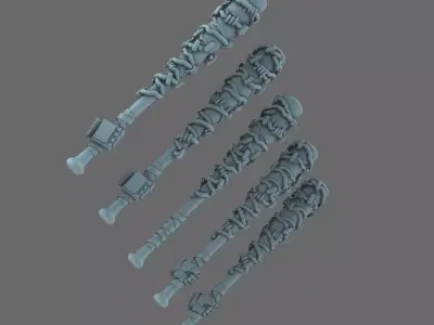 Space Knights Negan Style Bat 3D print model