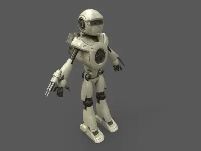 Robot Low-poly 3D model 17