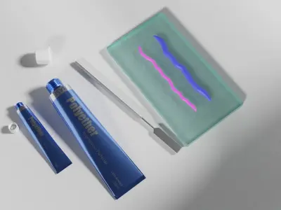 Dental Impression Material and glass plate 3D model