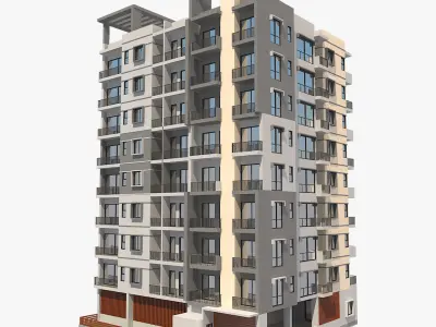 Apartment Building 2 3D model