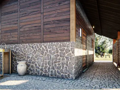 Public Toilet Low-poly 3D model