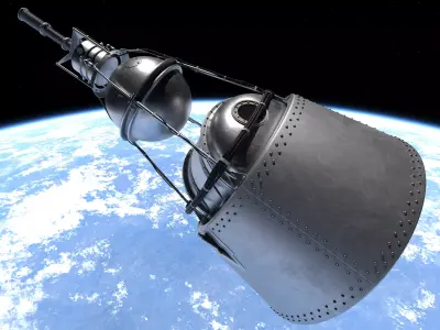 Sputnik 2 Satellite 3D model