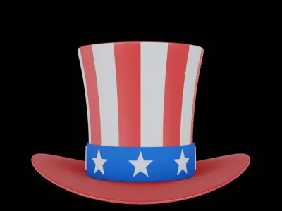 Uncle Sam Hat Free 3D model
