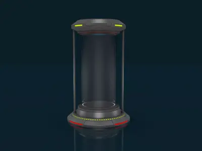 Sci Fi Liquid Cylinder 3D model