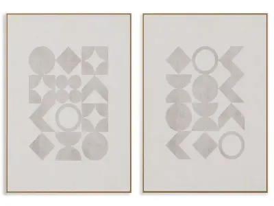 Abstract Painting Frame set 3D model 875