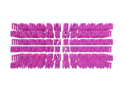 Binary 3D Style Background V1 003 3D model