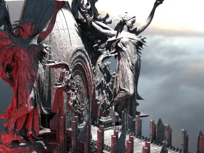 Dantes Angel pass way 3D model