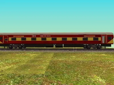 Indian Train Coach Model 3D model