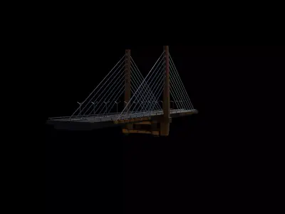 Suspended Water Bridge 3D model