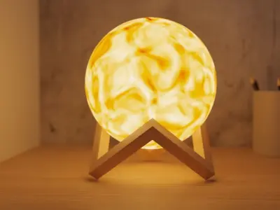 Sunlamp moon table lamp Free 3D model