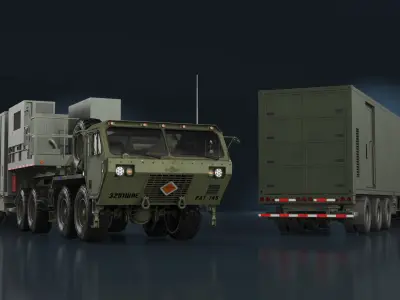  US Army Typhon Battery Operation Center with Truck HEMTT M983 