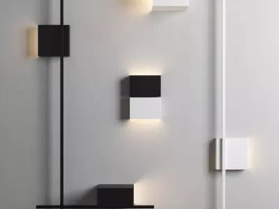 BURTON wall light Low-poly 3D model