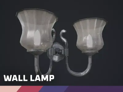 Wall Lamp Low-poly 3D model
