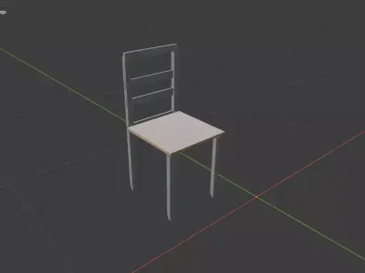 A chair for Counter Height Dining Table Low polly Low-poly 3D model