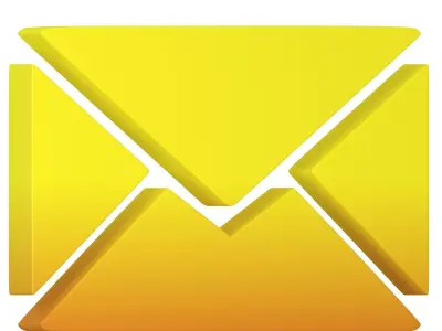 Message Letter Icon yellow or Orange 3D model