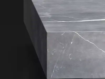 Low Marble Plinth Square Coffee Table 3D model