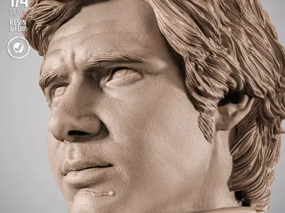  STAR WARS Han Solo Portrait Bust  3D print model