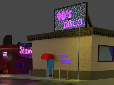 90s Island LOW POLY MODEL Low-poly 3D model