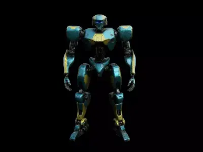 Robots Pack 5 Low-poly 3D model