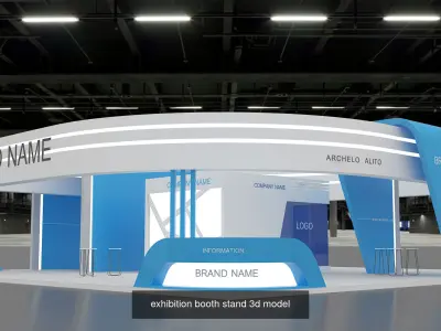 exhibition booth tradeshow stand collection VOL 9 3D Model Pack