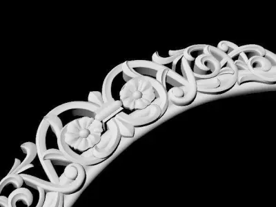 carved mirror 3D model