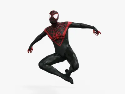 Ultimate Spider-Man Black Low-poly 3D model