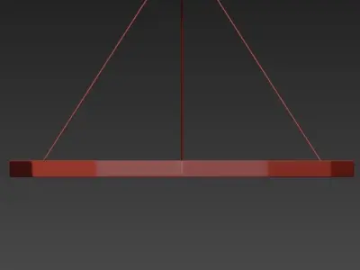 DODECA gold pendant light with circular shape 3D model